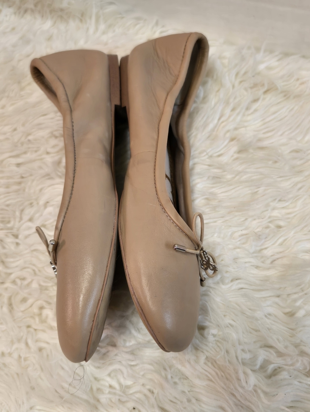 Sam Edelman Nude Ballet Flats with Bow - Picture 7 of 13